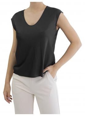 Top monocolour con scollo a U Imperial